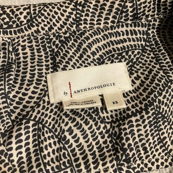 Anthropologie Monochrome Geometric Blouse - Picture 2 of 3